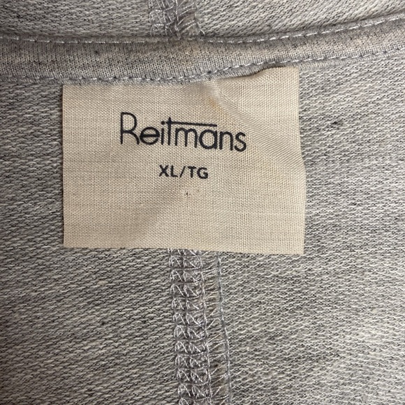 REITMANS Open Front Gray Hooded Athletic Cardigan - Picture 6 of 10